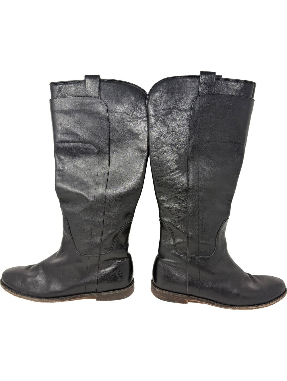 Frye Paige Boots Women's 10B Black Leather Tall Equestrian Riding Boots 77535
